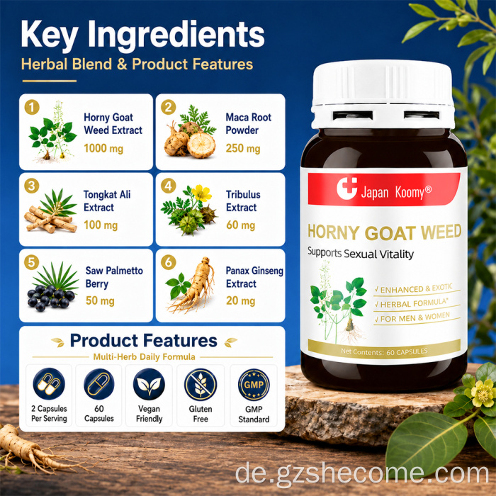 Shecome Horny Goat Weed verstärkte Energieunterstützung